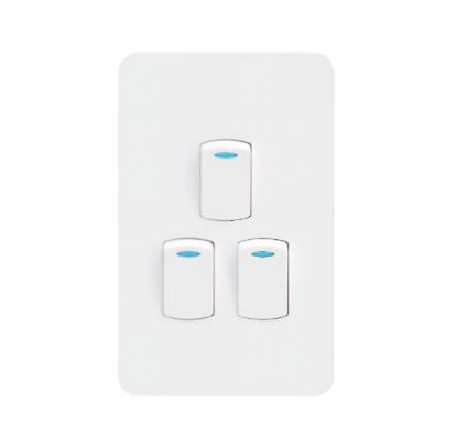 Picture of LIGHT SWITCH 3 LEVER 1WAY 16A 250V 2x4
